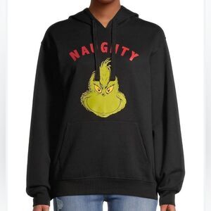 Naughty The Grinch Black Junior Hoodie(Size L11-13)